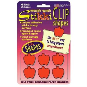 STIKI CLIPS, APPLE 6 / PK