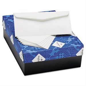 25% Cotton Business Envelopes, Ultimate White, 24 lbs, 4 1 / 8 x 9 1 / 2, 500 / Box