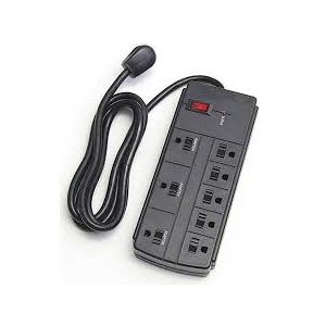 SURGE PROTECTOR, 8 OUTLET, 6' CORD, CENTURY, BLACK, 1700 JOULES