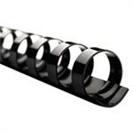 CombBind Standard Spines, 1 / 4" Diameter, 25 Sheet Capacity, Black, 100 / Box