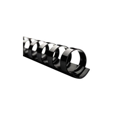 CombBind Standard Spines, 5 / 8" Diameter, 130 Sheet Capacity, Black, 100 / Box