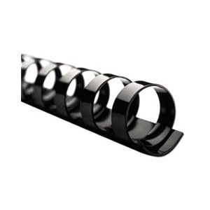 CombBind Standard Spines, 5 / 8" Diameter, 130 Sheet Capacity, Black, 100 / Box