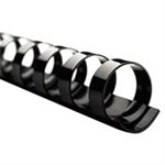 CombBind Standard Spines, 1" Diameter, 225 Sheet Capacity, Black, 100 / Box