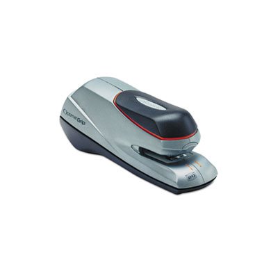 Optima Grip Electric Stapler, Half Strip, Auto / Manual, 20 Sheets, Silver