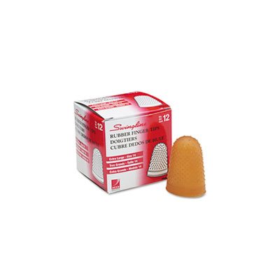 Rubber Finger Tips, 14 (X-Large), Amber, Dozen