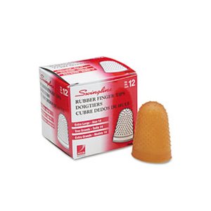 Rubber Finger Tips, 14 (X-Large), Amber, Dozen