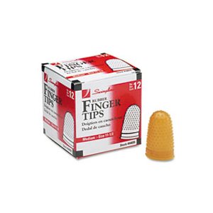 Rubber Finger Tips, 11 1 / 2 (Medium), Amber, Dozen