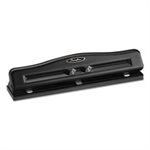 11-Sheet Commercial Adjustable Three-Hole Punch, 9 / 32" Holes, Black