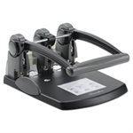 300-Sheet Extra High-Capacity Three-Hole Punch, 9 / 32" Holes, Black / Gray