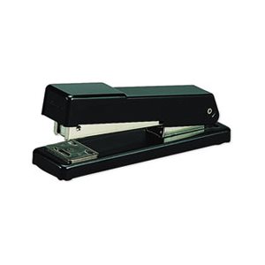 Compact Desk Stapler, Half Strip, 20-Sheet Capacity, Black