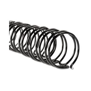 WireBind Spines, 3 / 8" Diameter, 75 Sheet Capacity, Black, 100 / Box