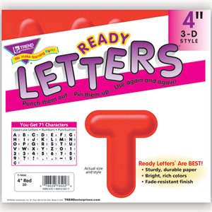 LETTERS, 4 INCH RED