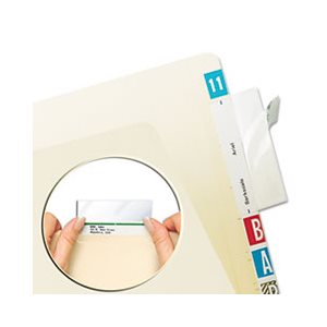 Self-Adhesive Label / File Folder Protector, Top Tab, 3 1 / 2 x 2, Clear, 500 / Box