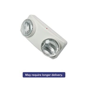 Swivel Head Twin Beam Emergency Lighting Unit, 12 3 / 4"w x 4"d x 5 1 / 2"h, White