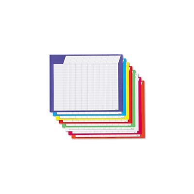 Horizontal Incentive Chart Pack, 28w x 22h, Assorted Colors, 8 / Pack