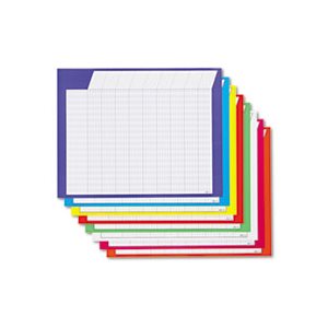 Horizontal Incentive Chart Pack, 28w x 22h, Assorted Colors, 8 / Pack