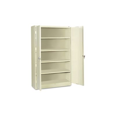 Assembled Jumbo Steel Storage Cabinet, 48w x 24d x 78h, Putty