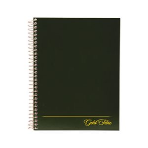 Gold Fibre Wirebound Writing Pad w / Cover, 9 1 / 4 x 7 1 / 4, White, Green Cover