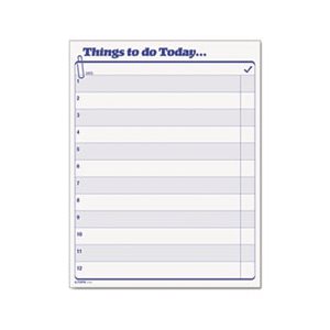 "Things To Do Today" Daily Agenda Pad, 8 1 / 2 x 11, 100 Forms