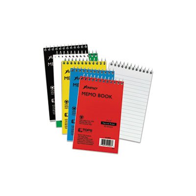 Wirebound Pocket Memo Book, Narrow, 5 x 3, White, 50 Sheets