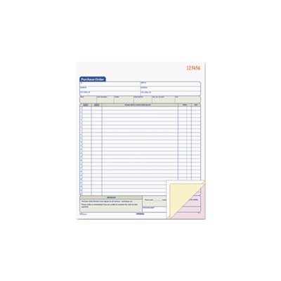 Purchase Order Book, 8 3 / 8 x 10 3 / 16, Three-Part Carbonless, 50 Sets / Book