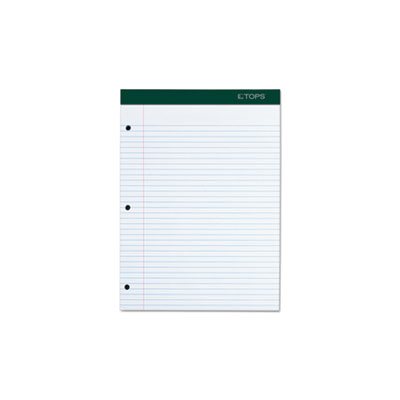 Double Docket Writing Pad, 8 1 / 2 x 11 3 / 4, White, 100 Sheets