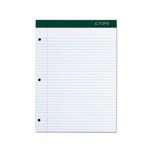 Double Docket Writing Pad, 8 1 / 2 x 11 3 / 4, White, 100 Sheets