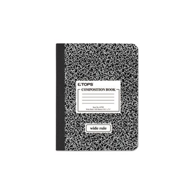 Composition Book w / Hard Cover, Legal / Wide, 9 3 / 4 x 7 1 / 2, White, 100 Sheets