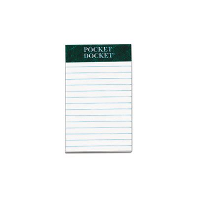 Docket Ruled Perforated Pads, Legal / Wide, 3 x 5, White, 50 Sheets, Dozen