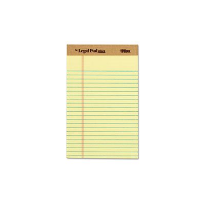 "The Legal Pad" Ruled Perforated Pads, Narrow, 5 x 8, Canary, Dozen