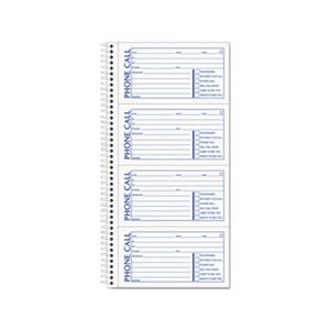 Second Nature Phone Call Book, 2 3 / 4 x 5, Two-Part Carbonless, 400 Forms