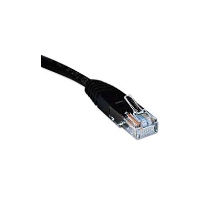 CAT5e Molded Patch Cable, 7 ft, Black