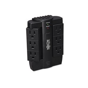 SWIVEL6 Direct Plug-In Surge Suppressor, 6 Outlets, 1500 Joules, Black