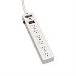 TLM606HJ Surge Suppressor, 6 Outlets, 6 ft Cord, 1340 Joules, Light Gray