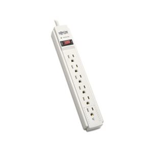 TLP606 Surge Suppressor, 6 Outlets, 6 ft Cord, 790 Joules, Light Gray