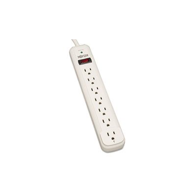 TLP712 Surge Suppressor, 7 Outlets, 12 ft Cord, 1080 Joules, Light Gray