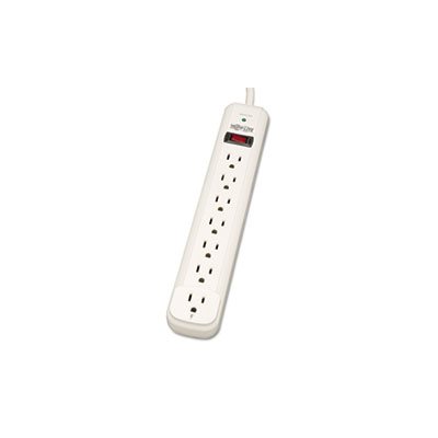 TLP725 Surge Suppressor, 7 Outlets, 25 ft Cord, 1080 Joules, Light Gray