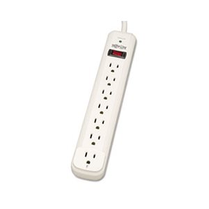 TLP725 Surge Suppressor, 7 Outlets, 25 ft Cord, 1080 Joules, Light Gray