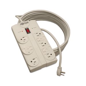 TLP825 Surge Suppressor, 8 Outlets, 25 ft Cord, 1440 Joules, Light Gray