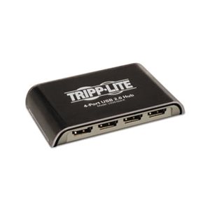 4-Port USB Mini Hub, Black / Silver