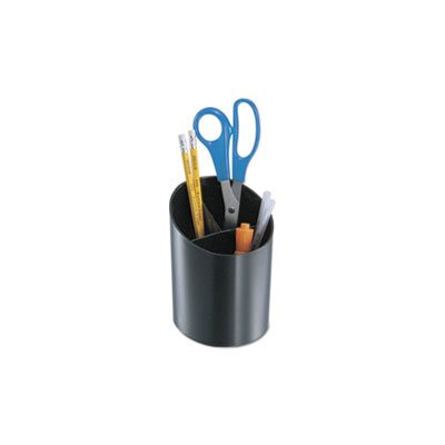 Recycled Big Pencil Cup, Plastic, 4 1 / 4 dia. x 5 3 / 4, Black