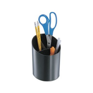 Recycled Big Pencil Cup, Plastic, 4 1 / 4 dia. x 5 3 / 4, Black