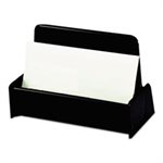 Business Card Holder, Capacity 50 3 1 / 2 x 2 Cards, Black
