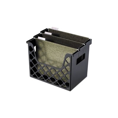 Recycled Desktop File Holder, Plastic, 13 1 / 4 X 8 1 / 2 X 9 5 / 8, Black