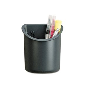 Recycled Plastic Cubicle Pencil Cup, 4 1 / 4 x 2 1 / 2 x 5, Charcoal