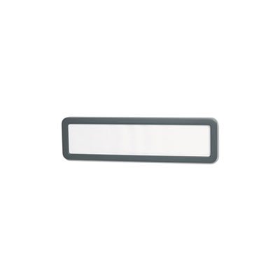 Recycled Cubicle Nameplate with Rounded Corners, 9 x 2 1 / 2, Charcoal