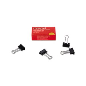 Small Binder Clips, 3 / 8" Capacity, 3 / 4" Wide, Black, 12 / Box