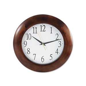 Round Wood Clock, 12 3 / 4", Cherry