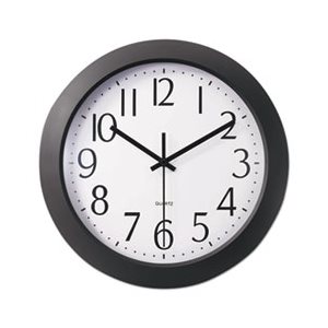 Whisper Quiet Clock, 12", Black