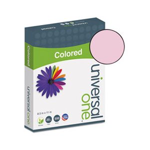 Colored Paper, 20lb, 8-1 / 2 x 11, Pink, 500 Sheets / Ream